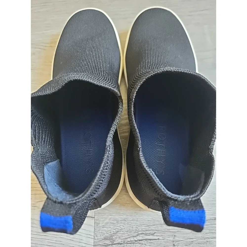 Rothy's Black Ankle The Chelsea High Top Slip On‎ Sneaker Women's Size 8.5